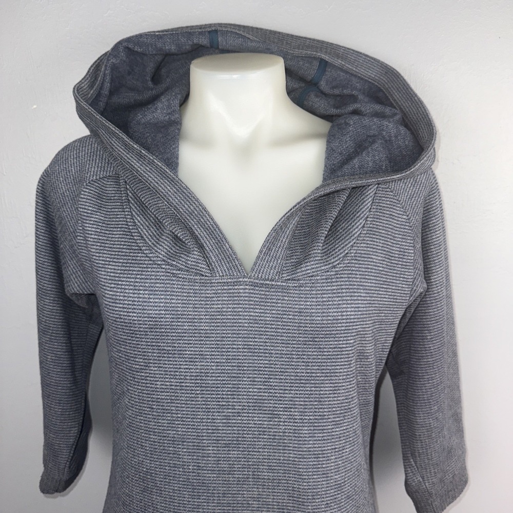 Mountain Hardwear Lampira Fleece Hooded Tunic Dress Women's M Blue Gray Grunge - Picture 2 of 9